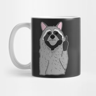 Grumpy Racoon Holding Middle finger funny gift Mug